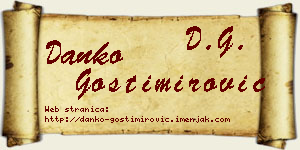 Danko Gostimirović vizit kartica